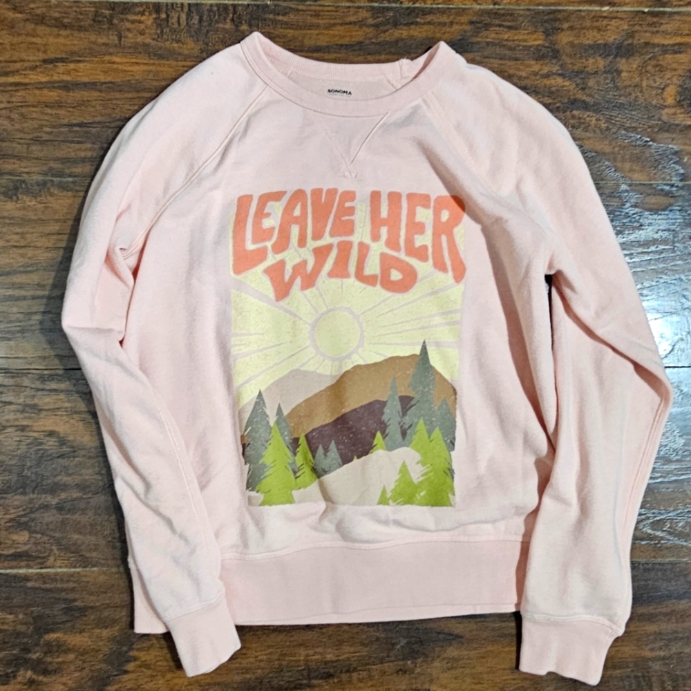 Sonoma Sweatshirt Size Small Pink